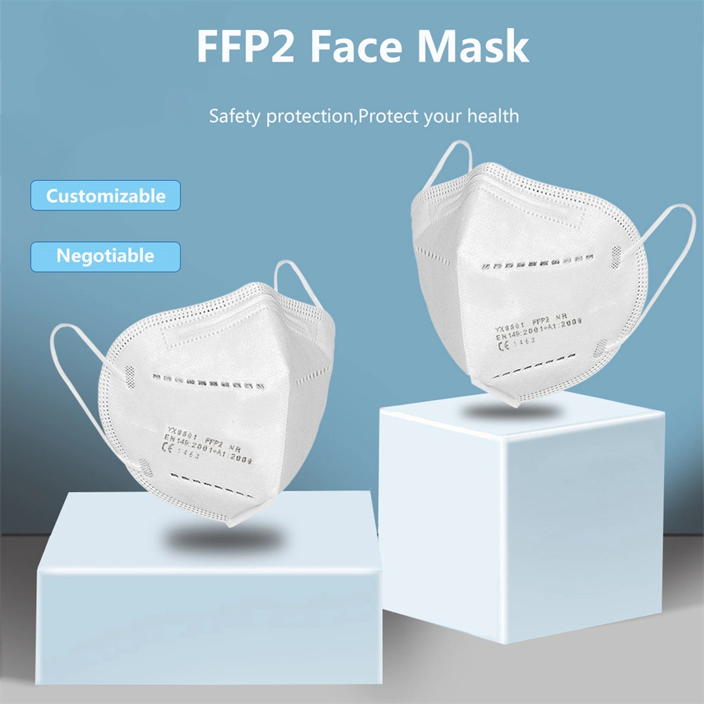 FFP2 Protective Face Masks 94% Filtration Efficiency, Disposable Particulate Respirator