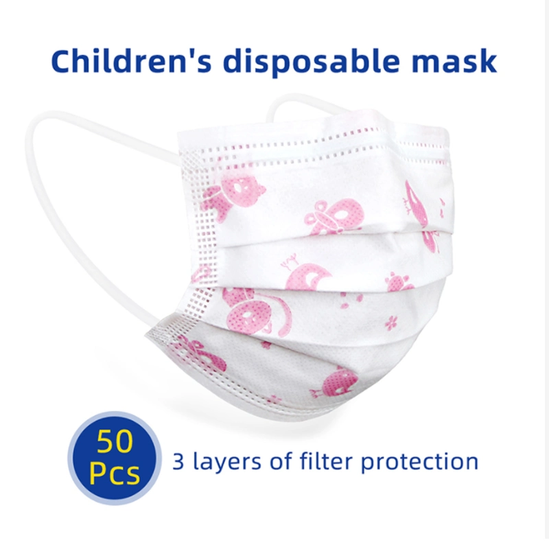 Colorful Baby Facemask 3ply Civil Nonwoven Face Mask for Kids Protective