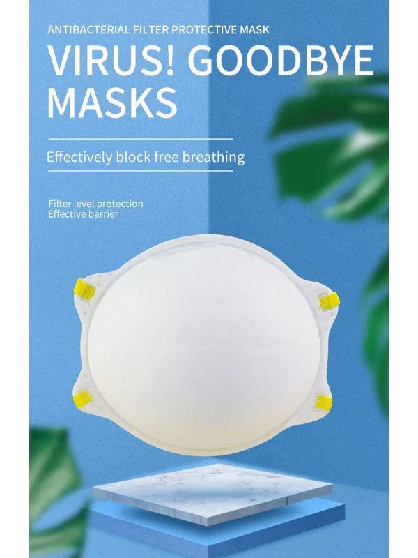 Protective FFP3 Cup Shape Face Mask Without Valve