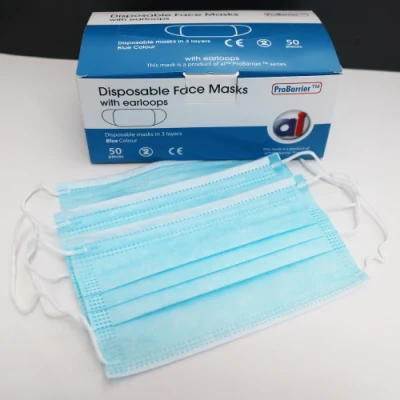 Adult Use 3 Ply Disposable Face Mask with Earloops Kids Pollution Mask Disposable