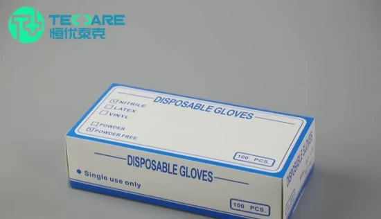 China Wholesale Disposable Safety Protective Powder Free Nitrile Gloves with En374