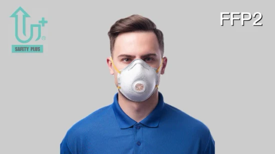 High Quality Disposable Double Punched Cotton Fabric FFP2 Nr Filter Rating Adult Dust Mask with Valve