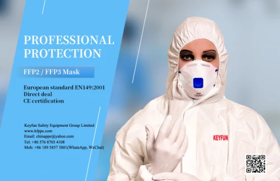 CE En149 FFP3 Face Mask with Valve Disposable Respirator Non-Woven Dust Masks